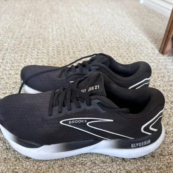 Brooks Glycerin 21 Black White Womens, Size 9.5 - Picture 5 of 9